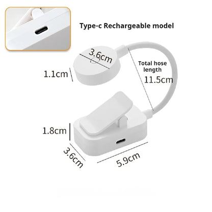 Folding Mini Clip Book Lamp USB Rechargeable LED Night Light 3 Modes Eye Protection Stepless Dimmable Flexible Bedroom Reading