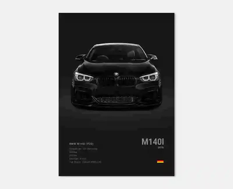 Pop Black And White Poster Wall Art Luxury Supercar F80 M3 M140 GTR HD Oil On Canvas Print Home Living Room Bedroom Decor Gift
