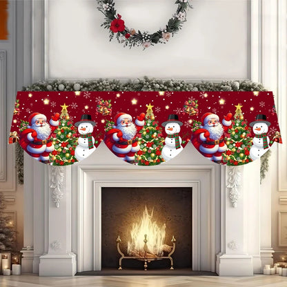 Christmas Fireplace Mantel Scarf