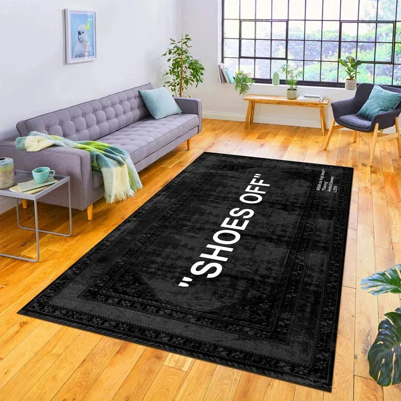 Shoes Off Shoes Room Hypebeast Living Room Bedroom Kitchen Bathroom Lightweight Rugs Washable Carpet Mat Home Decor
