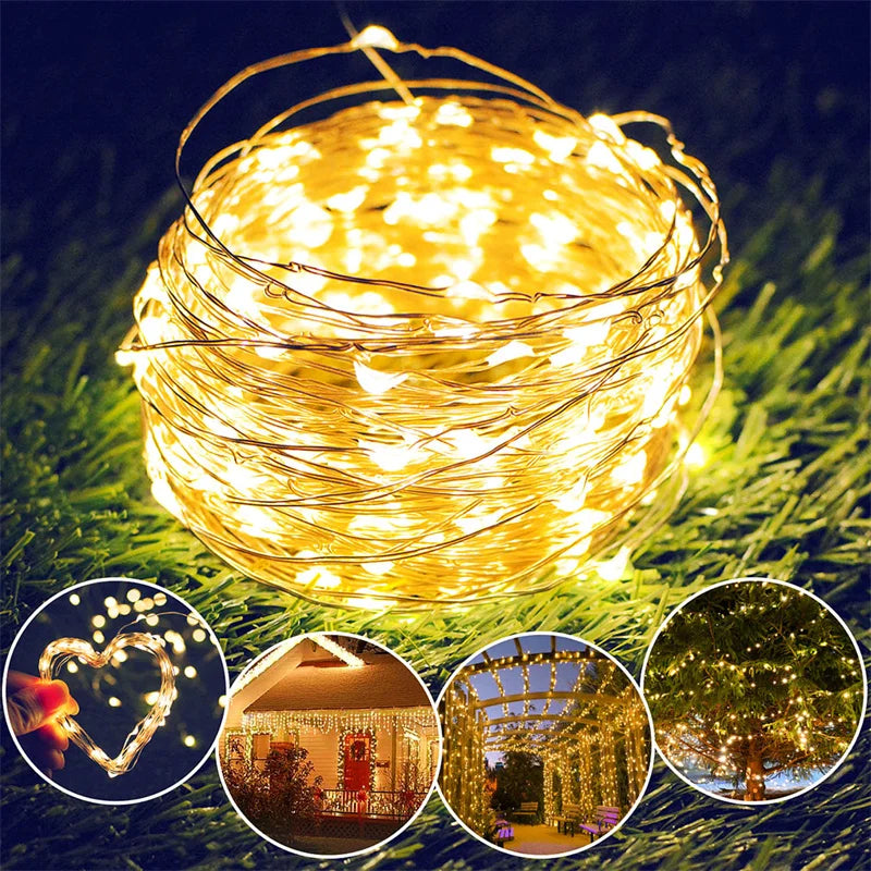 USB Led Fairy Lights Copper Wire String 20M 200LED