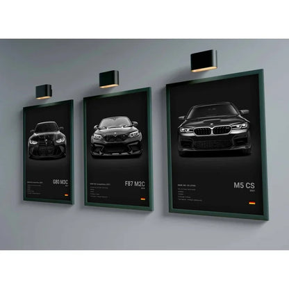 Pop Black And White Poster Wall Art Luxury Supercar F80 M3 M140 GTR HD Oil On Canvas Print Home Living Room Bedroom Decor Gift