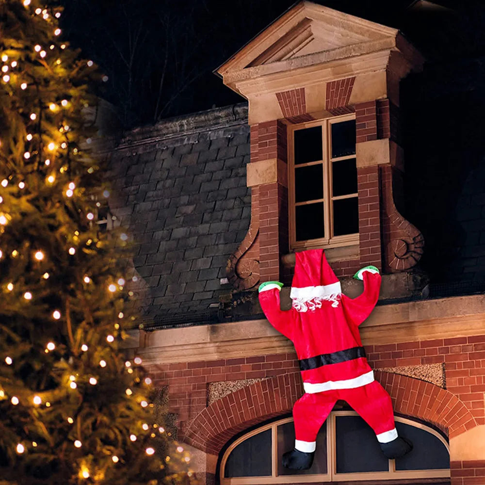 Shining Santa Claus Wall Climbing