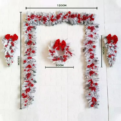 Cozy Flocked Holly Wreath With Soft Snow Touch