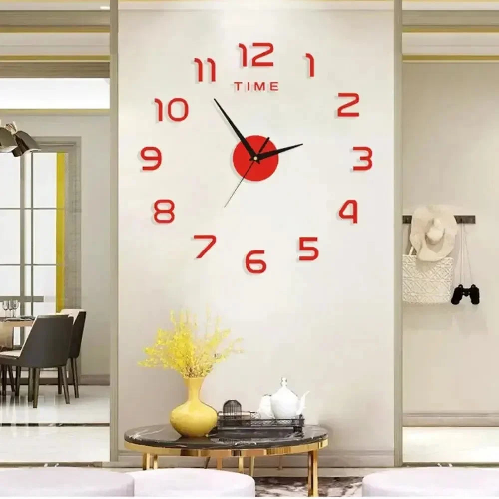 Digital Clock Wall Stickers Needle Decoration Glowing Clocks DIY Bedroom Living Home Quartz Creatives Removable Room Watches