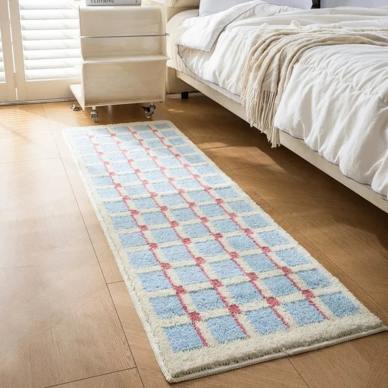 Cream-Colored Style Running Carpet Long-Length Carpet for Bedroom Headboard Sofa Bathroom Absorbent and Anti Slip Floor Mat