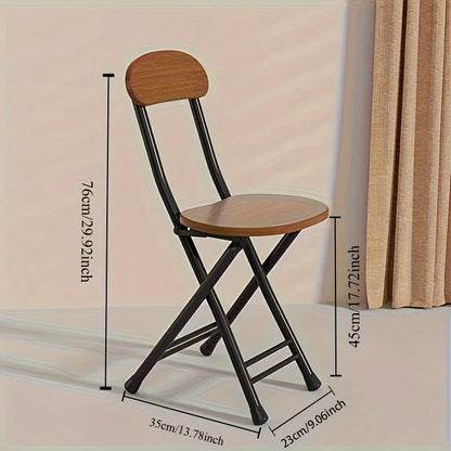 Classic Style Folding Chair with Oval Seat Portable