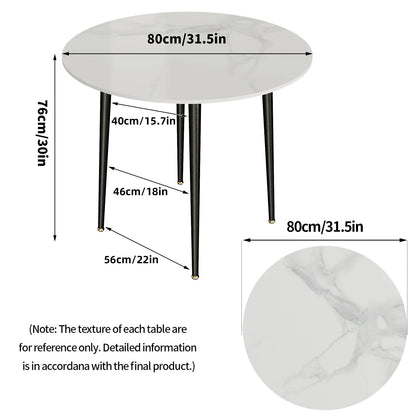 Modern Round Kitchen Dining Table Marble