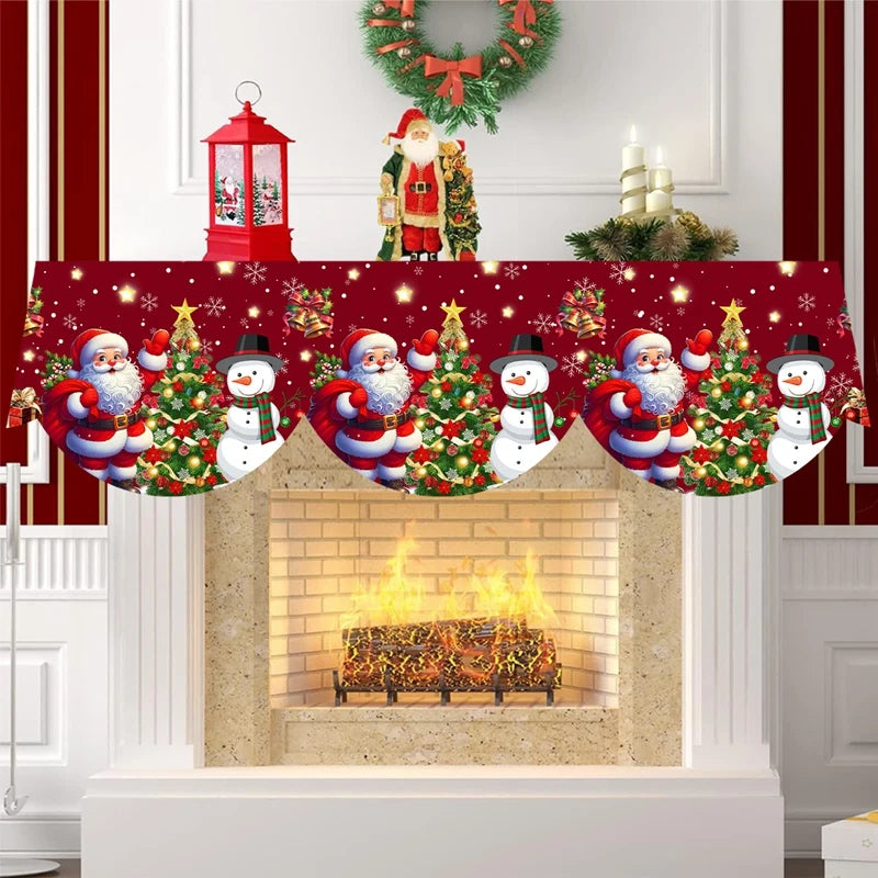 Christmas Fireplace Mantel Scarf