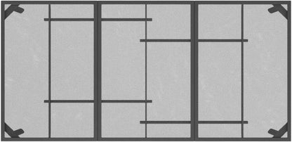 Anthracite Steel Garden Table – Modern Patio Dining Table with Mesh Design and Curved Legs