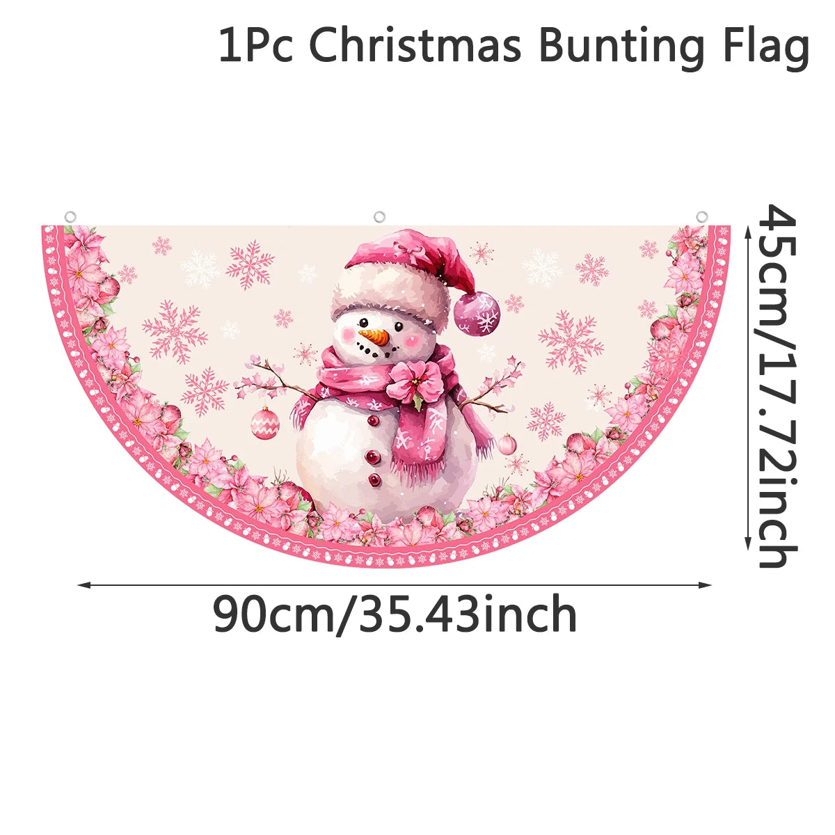 Christmas Outdoor Fan-shaped Flag