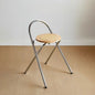 Durable and foldable retro backrest dining chair