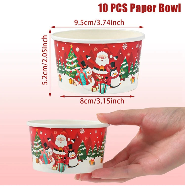 Christmas Santa Claus Paper Bowl