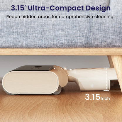 Lefant LS100 Cordless Wet Dry Mop - Self-Cleaning, One-Step Cleaning for Hard Floors, 170° Tilt, Small Size Space-Saving Design