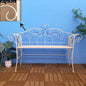 Vintage Metal Design Patio Bench Double Seater