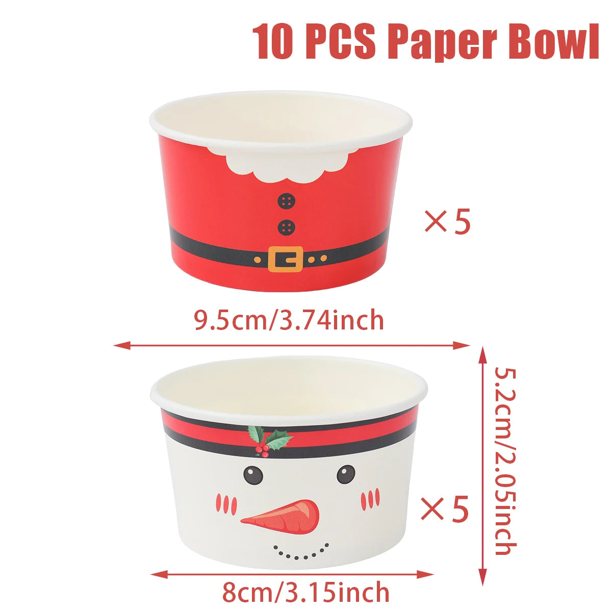 Christmas Santa Claus Paper Bowl
