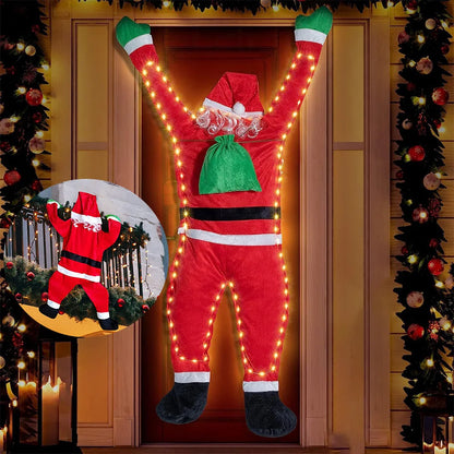 Shining Santa Claus Wall Climbing