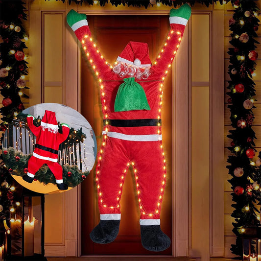 Shining Santa Claus Wall Climbing