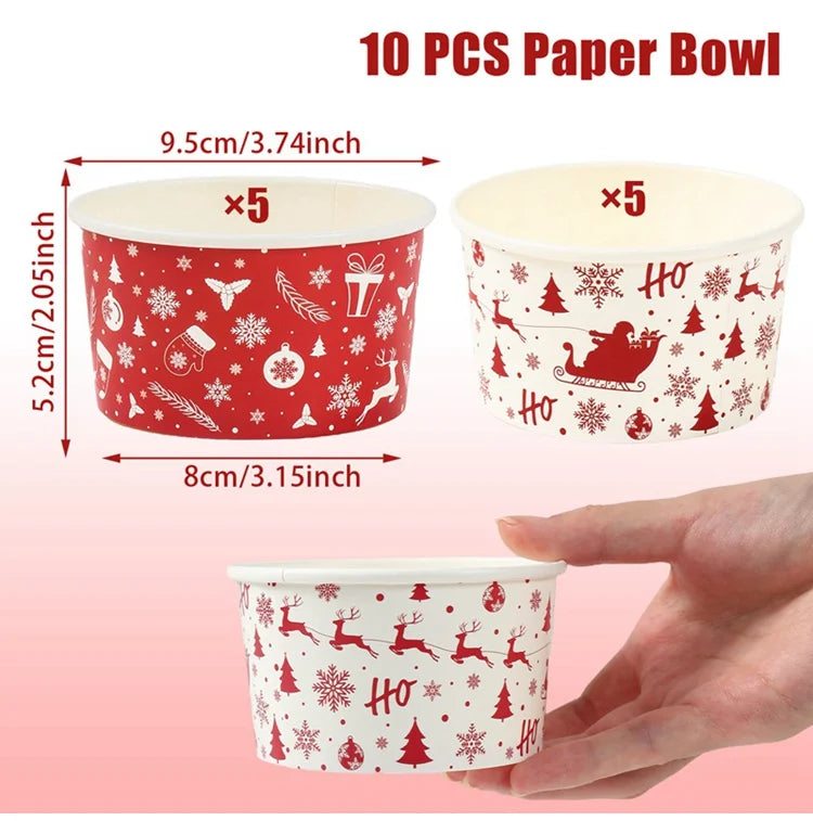 Christmas Santa Claus Paper Bowl