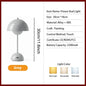 Rechargeable Alloy with ABS Table Lamp 3 Speed Adjustment Indoor Lighting Fixture Flower Bud Desk Lamps Home Decor Night Light