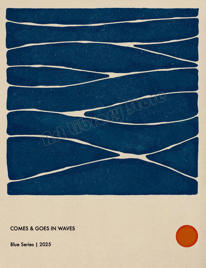 Boho Beach Surf Philosophy Quotes Comes and Goes Sea Waves Summer Nordic Poster Wall Art Pictures Canvas Painting Home Decor