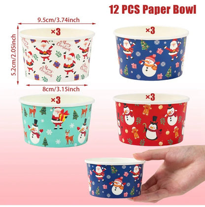 Christmas Santa Claus Paper Bowl