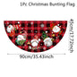 Christmas Outdoor Fan-shaped Flag