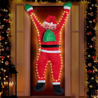 Shining Santa Claus Wall Climbing
