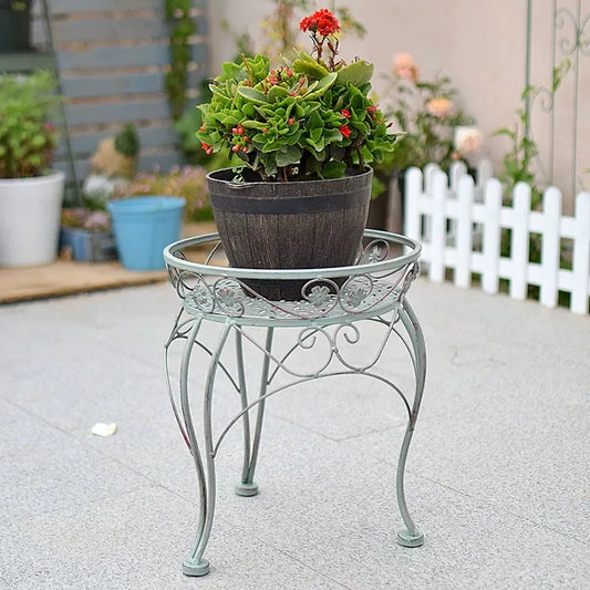 Heavy-Duty Metal Flower Pot Rack - Indoor/Outdoor Plant Stand | Rustproof & Adjustable Shelves for Garden, Patio & Home Decor